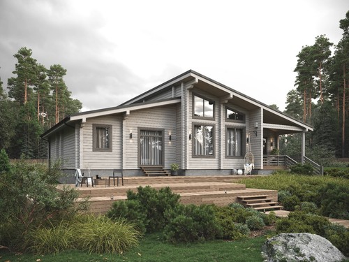 Luxury prefabricated log cabin - luxury,