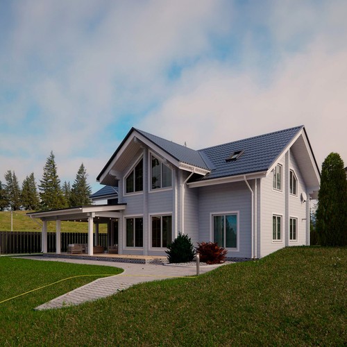 Prefab log cabin home - cabin, kit