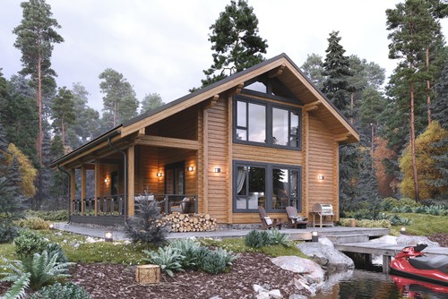 Prefab log cabin home kit - prefab,