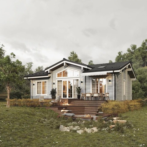 Prefab log cabin home kit - prefab,