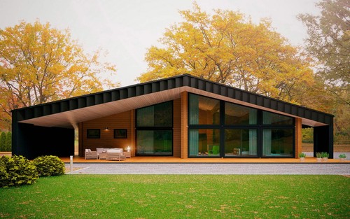 Prefab log cabin - cabin, home